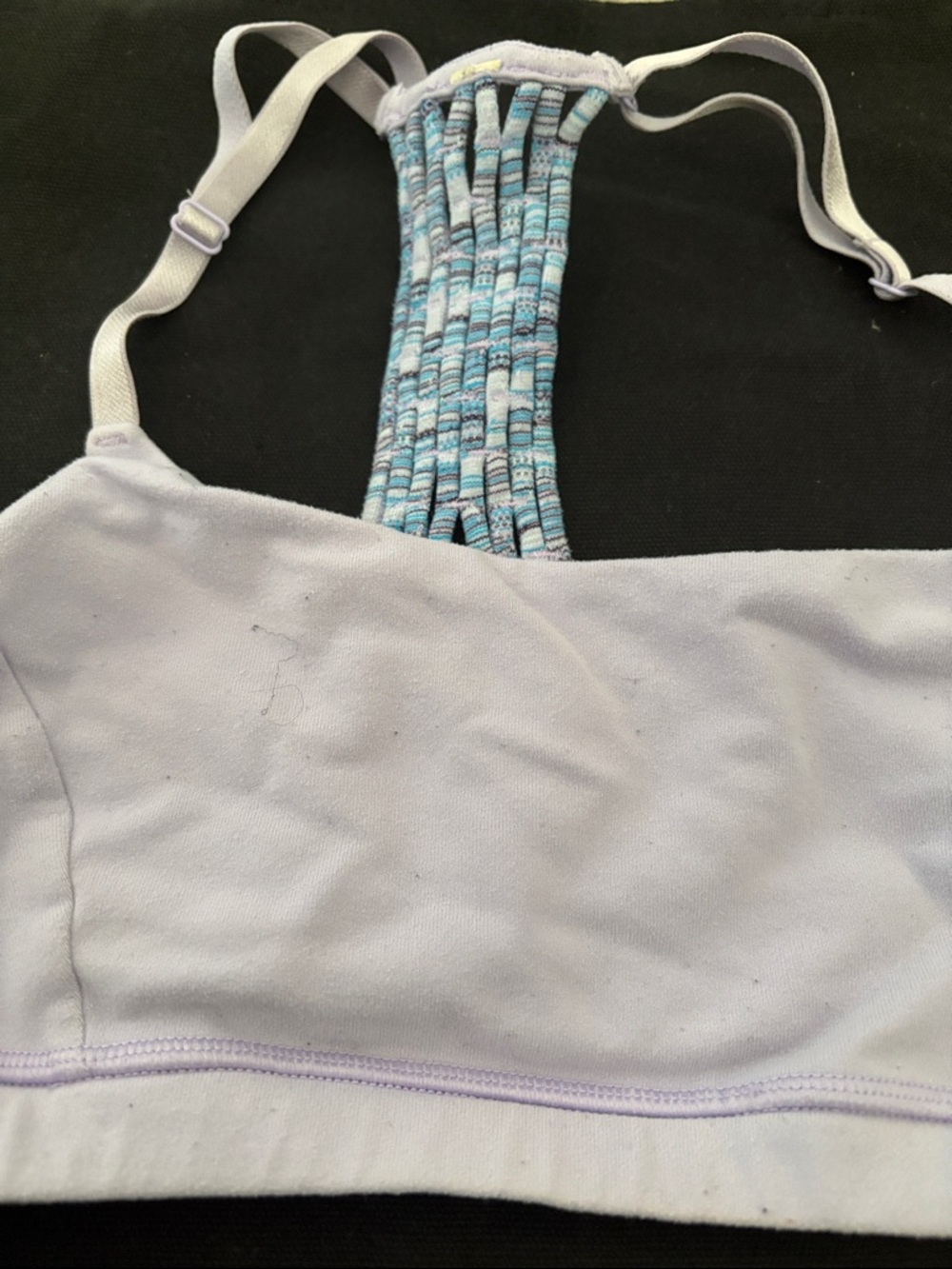 lululemon athletica Lavender and Blue Strappy-Back Sports Bra
